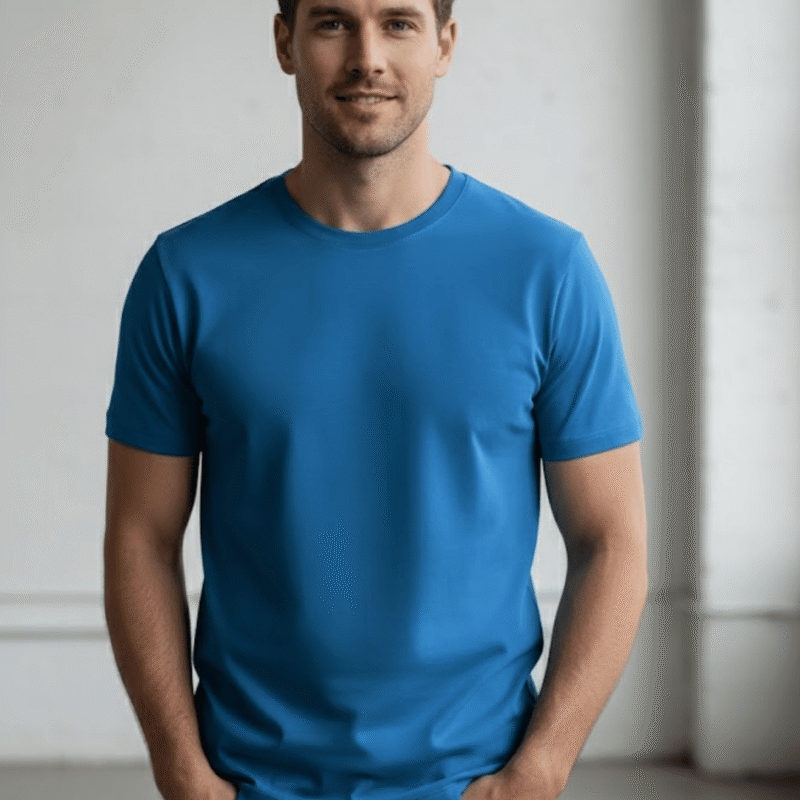 Classic Blue Crew Neck T-Shirt | Regular Fit
