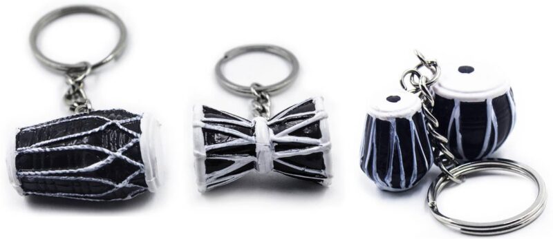 Dholak, Tabla, Damru | Rubber Keyrings, Ideal Gift! Key Chain